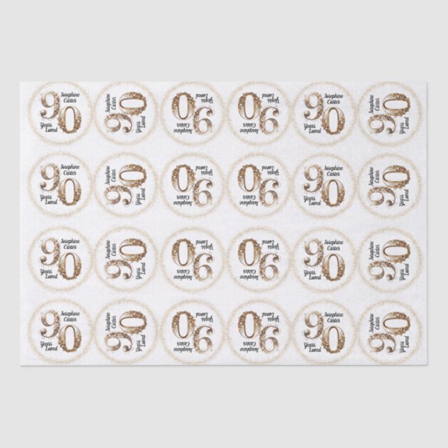 Papier Mousseline 90e anniversaire Tissue Paper (Recto)