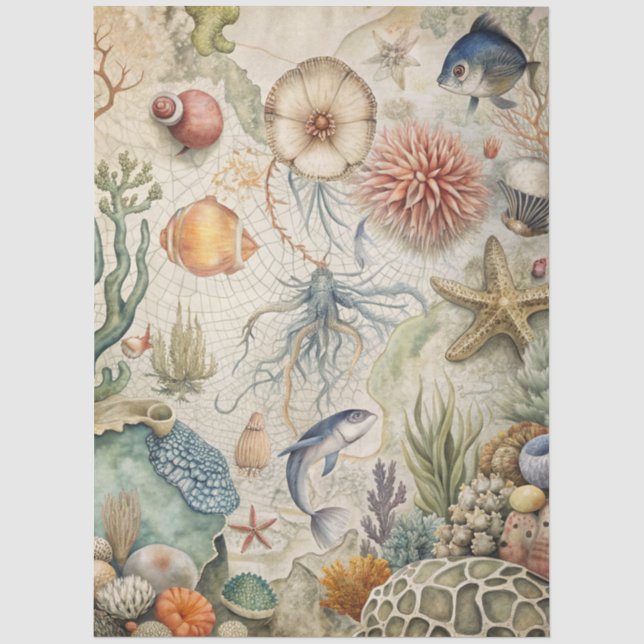 Papier Mousseline A Coastal Series Design 51 (Recto)