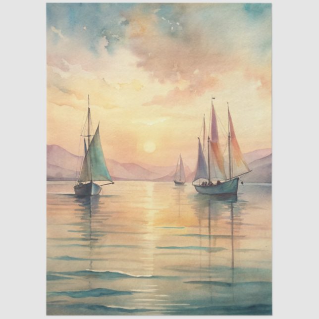 Papier Mousseline A Coastal Series Design 87 (Recto)