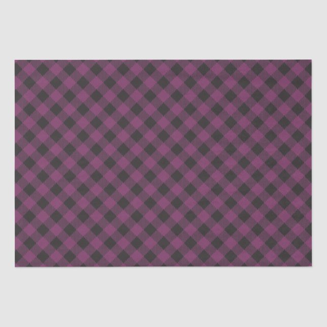 Papier Mousseline à damiers Buffle violet déposé (Recto)