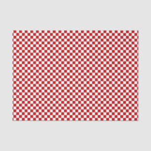 Papier Mousseline à damiers Livre rouge-blanc