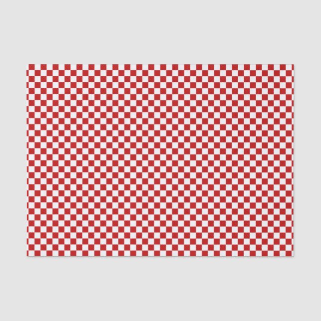 Papier Mousseline à damiers Livre rouge-blanc (Recto)