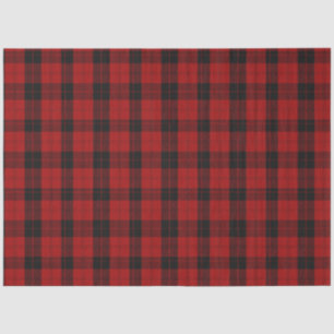 Papier Mousseline à damiers Noël Rouge Buffalo Plaid