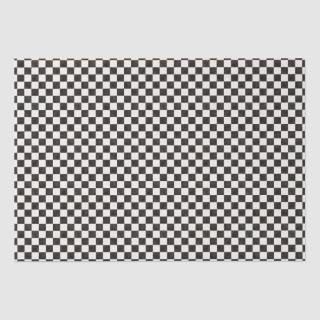 Papier Mousseline À damiers noir et blanc (Recto)