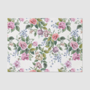 Papier Mousseline à la mode, roses, motif, chic minable, élégant,