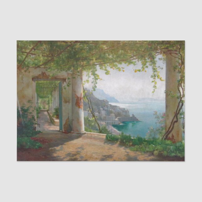 Papier Mousseline Aagaard Loggia Amalfi Italie Peinture (Recto)