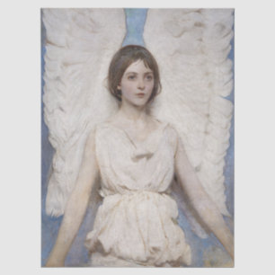 Papier Mousseline Abbott Thayer Ange Ancien Art Fin Victorien