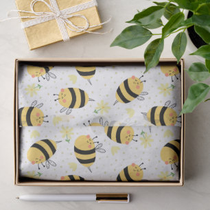 Papier Mousseline Abeille de miel et tournesol