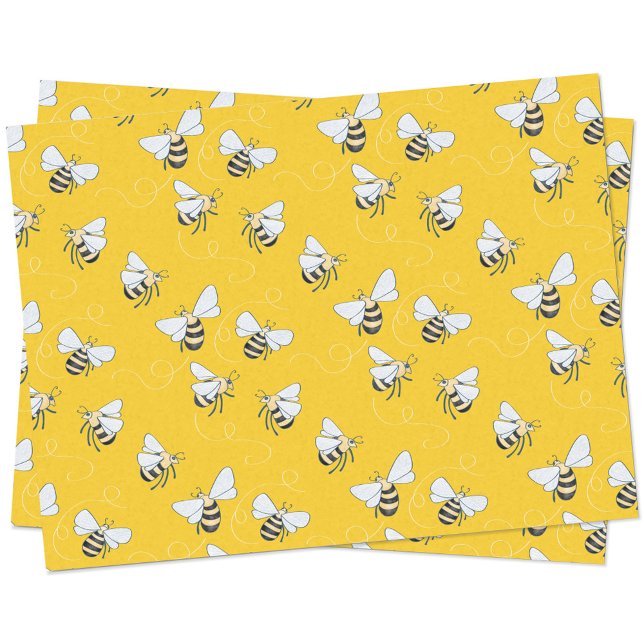 Papier Mousseline Abeille de miel jaune (Créateur téléchargé)
