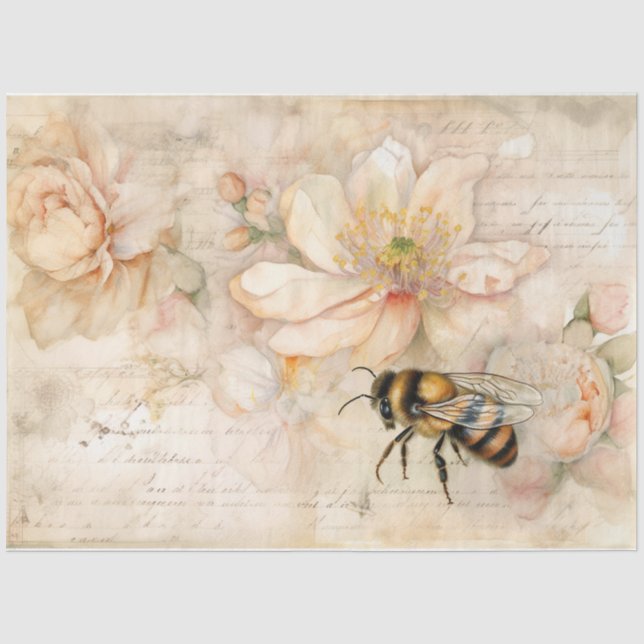 Papier Mousseline Abeille deux (Recto)