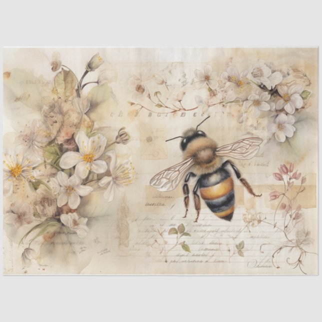 Papier Mousseline Abeille une (Recto)