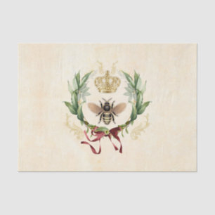 Papier Mousseline Abeille Vintage botanique moderne