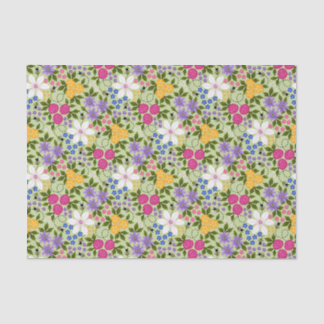 Papier Mousseline Abeilles et papillons Floral