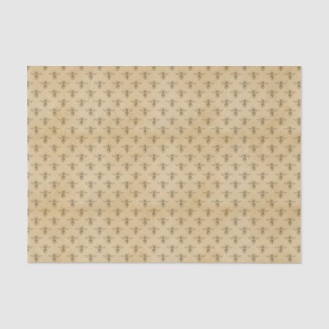 Papier Mousseline Abeilles vintages (Recto)