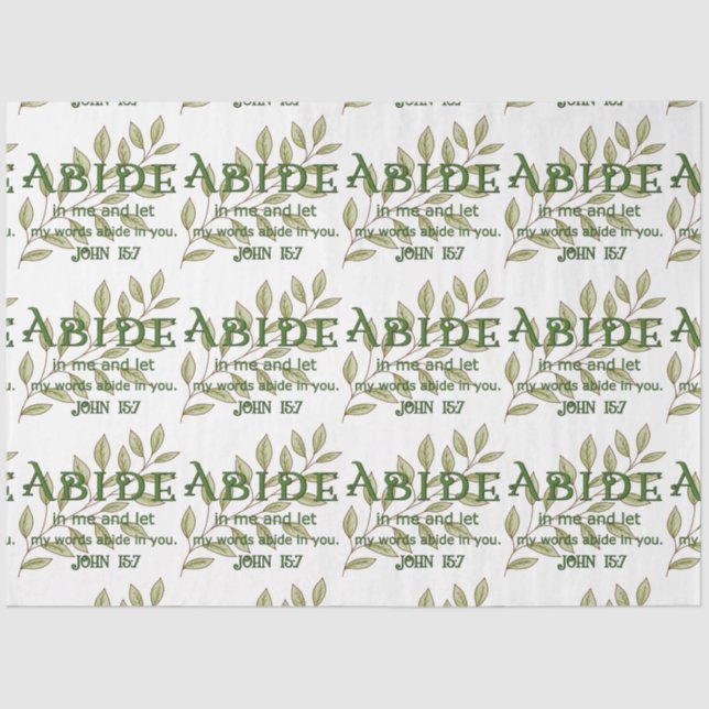 Papier Mousseline Abide In Me Christian Tissue Paper (Recto)
