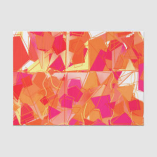 Papier Mousseline Abrégé sur orange et roses indien