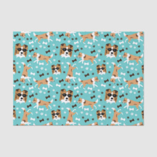 Papier Mousseline Abris Shetland Sheepdog Mini Collie Chien Tissu