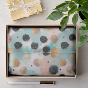 Papier Mousseline Abstrait moderne Brushstroke & Polka Dot Motif