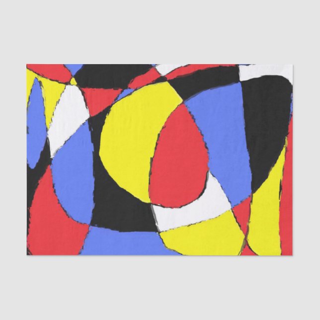 Papier Mousseline Abstrait rouge (Recto)