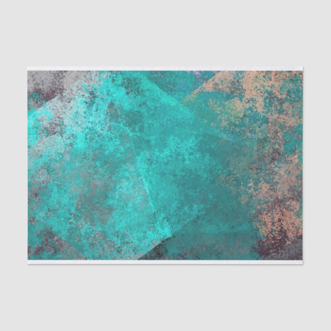 Papier Mousseline abstrait turquoise turquoise grunge arrière - plan (Recto)