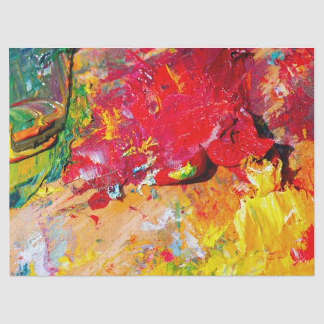 Papier Mousseline Abstraite De Palette Artiste (Recto)