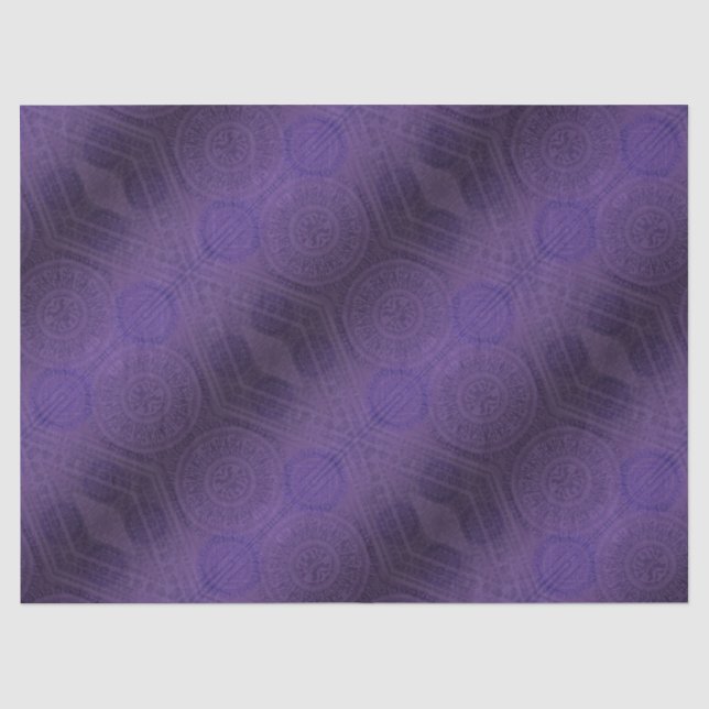 Papier Mousseline Acceptation | Médaillons de méditation violette (Recto)