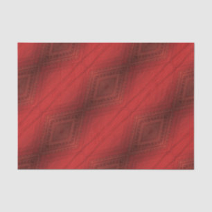 Papier Mousseline Acceptation   Motif de Boho Eclectique Rouge