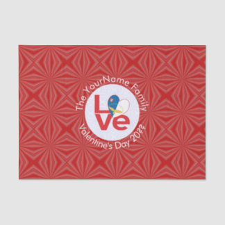 Papier Mousseline Açores Red LOVE Drapeau personnalisé