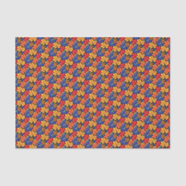 Papier Mousseline Acorns et feuille I (Recto)