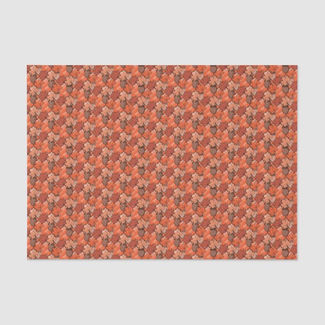 Papier Mousseline Acorns et feuille II (Recto)