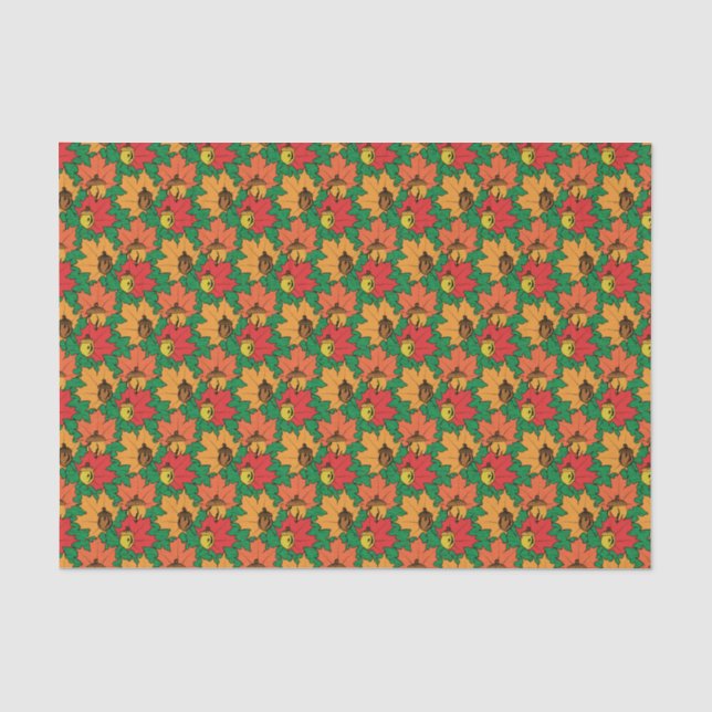 Papier Mousseline Acorns et feuille VI (Recto)