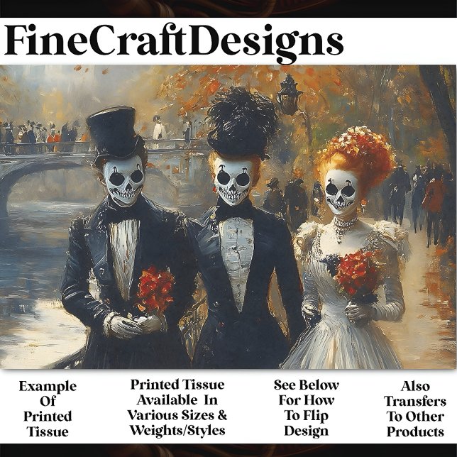 Papier Mousseline Acteurs de masques de crâne noir Carnaval BK3 Déco (Créateur téléchargé)