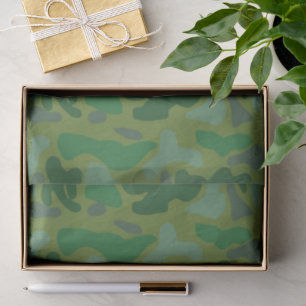 Papier Mousseline Ado Motif de Camo vert papier de tissus