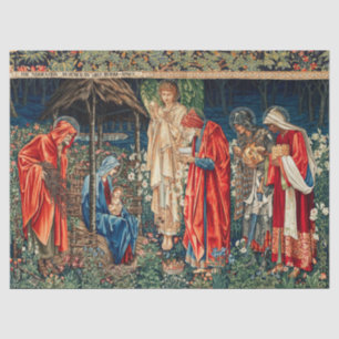 Papier Mousseline ADORATION DE MAGI Morris, Noël de Burne-Jones