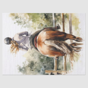 Papier Mousseline Afficher Le Saut Événement Du Découpage Cheval
