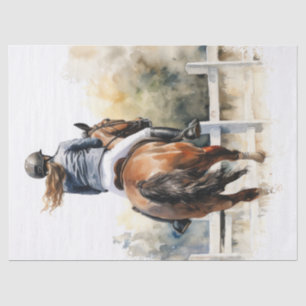 Papier Mousseline Afficher Le Saut Événement Du Découpage Cheval