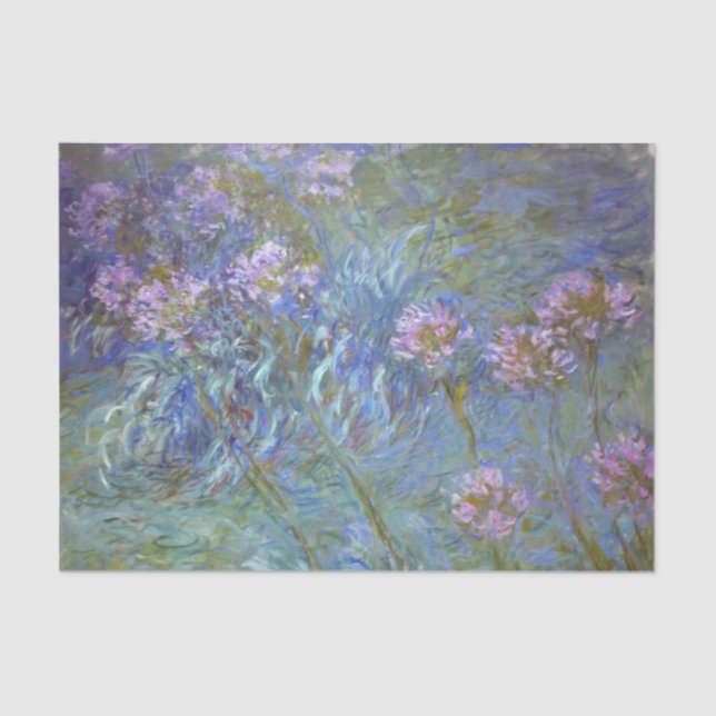 Papier Mousseline Agapanthus par Claude Monet (Recto)