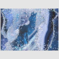 Agate bleu chic avec étincelles opalescentes