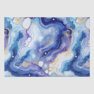 Papier Mousseline Agate Céleste   Motif de Pierre de Galaxie Abstrai