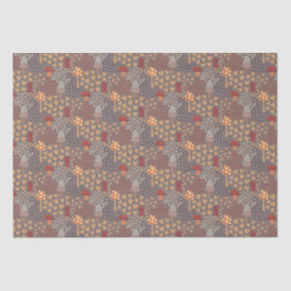 Papier Mousseline Agritourisme rustique Champignons d'automne Coeurs