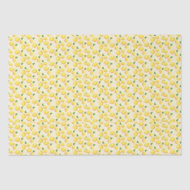 Papier Mousseline Agrumes, citrons, frais et lumineux (Recto)