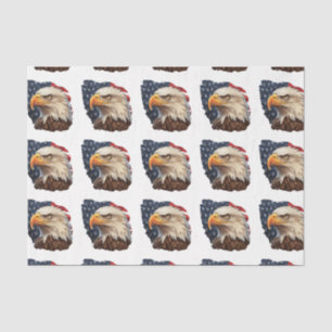 Papier Mousseline Aigle à drapeau américain
