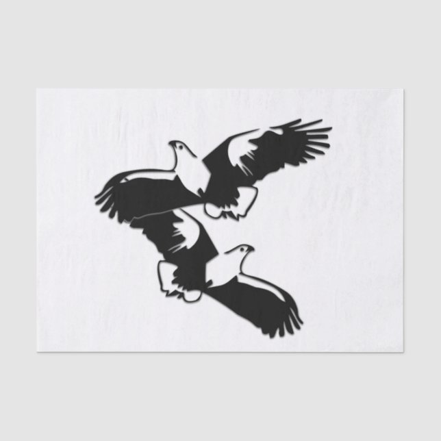 Papier Mousseline Aigles en flammes (Recto)