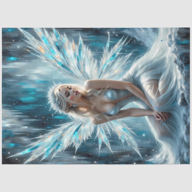 Papier Mousseline Ailes glaciaires Fée de glace Angel Gothique hiver (Recto)