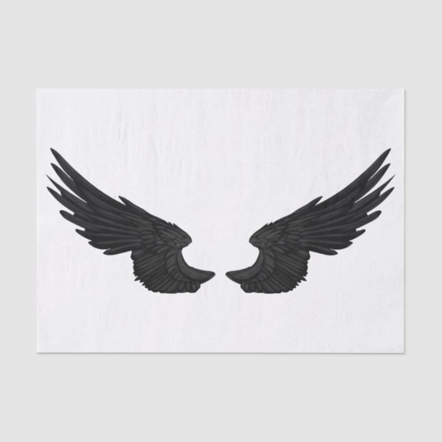 Papier Mousseline Ailes noires d'ange de Falln (Recto)