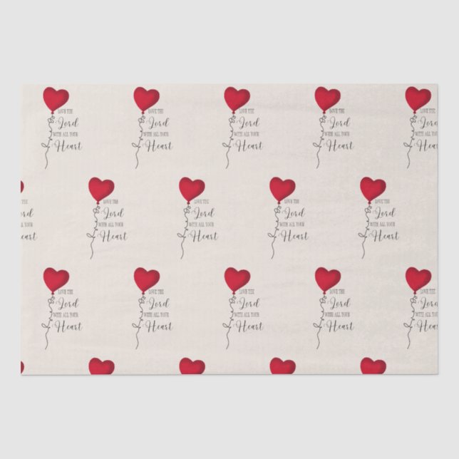 Papier Mousseline Aimez le ballon Lord & Heart (Recto)