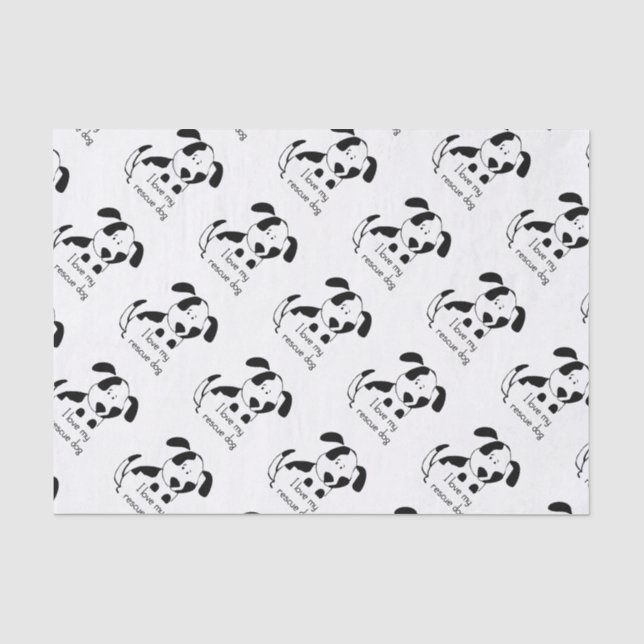 Papier Mousseline Aimez ma Secourt Chien Animaux Animaux (Recto)