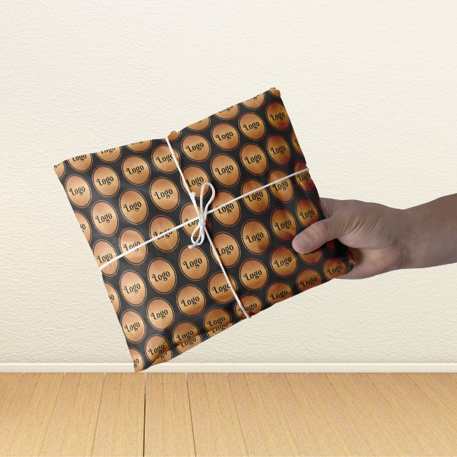 Papier Mousseline Ajouter Gold Custom Business Logo Arrière - plan n (Créateur téléchargé)