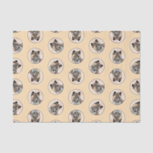 Papier Mousseline Akita American Japanese Inu Sable Peinture Chien A