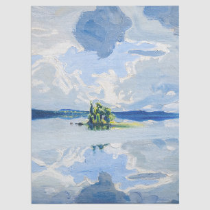Papier Mousseline Akseli Gallen-Kallela - Nuages au-dessus d'un lac